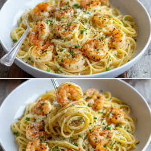 Creamy Garlic Butter Shrimp Scampi Recipe with Pasta