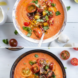 Easy Authentic Tomato Gazpacho (Vegan & Chilled)