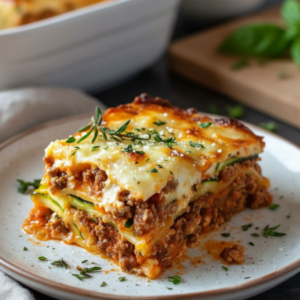 Healthy Ground Turkey Zucchini Lasagna (Low-Carb Recipe)