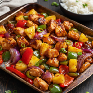 Easy Hawaiian Chicken Sheet Pan Meal (30 Minutes)