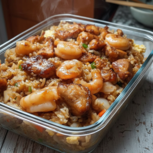 Homemade Hibachi Chicken and Shrimp Fried Rice Recipe