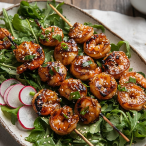 Spicy Gochujang Glazed Shrimp Skewers (Quick Summer Recipe)