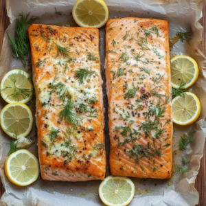 Zesty Lemon Dill Baked Salmon Recipe (Easy & Healthy)