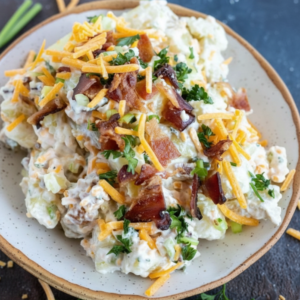 Loaded Baked Potato Salad with Crispy Beef (Creamy & Easy)