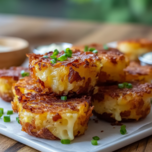 Crispy Loaded Beef Hashbrown Bites (Oven & Air Fryer)