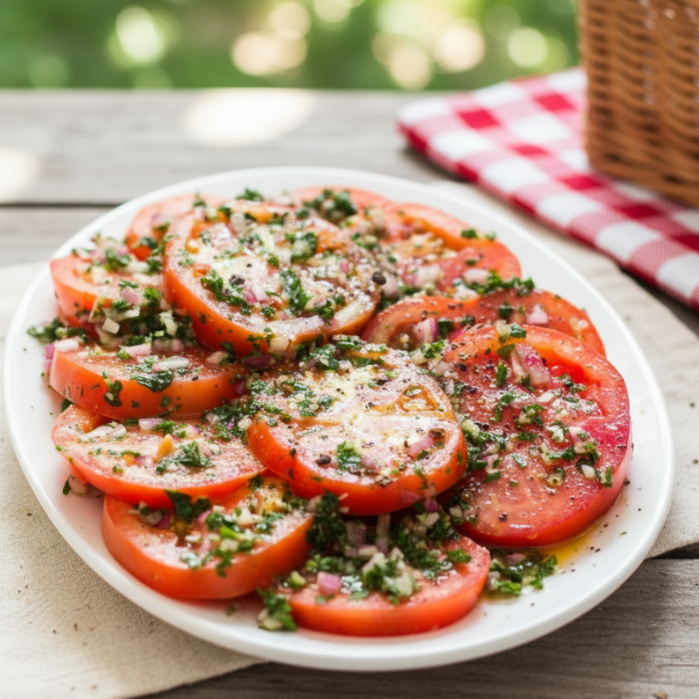 Quick & Easy Marinated Tomatoes for Summer BBQs