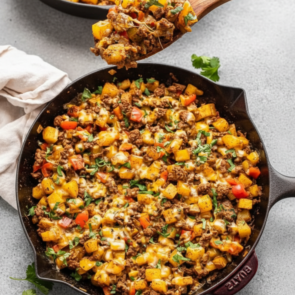 30-Minute Mexican Ground Beef and Potato Skillet
