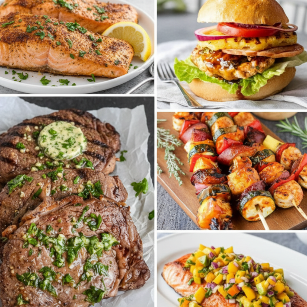 15 Easy No Oven Summer Dinners: Grilled Beef & Shrimp