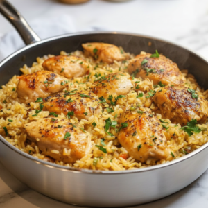 Easy One Pot Chicken and Rice Pilaf Recipe