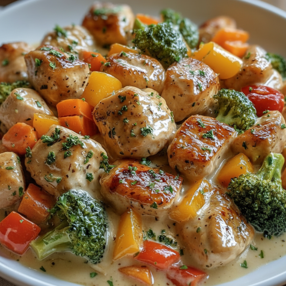 Healthy Crockpot Creamy Garlic Chicken (Paleo, GF)