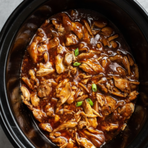 Easy Crockpot Honey Garlic Shredded Chicken Recipe