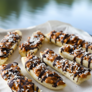 Easy Peanut Butter & Chocolate Filled Bananas (No-Bake)