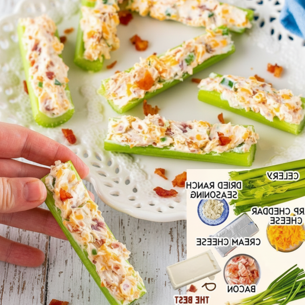Keto-Friendly Stuffed Celery Bites Featuring Savory Beef & Cheddar