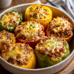Classic Beef and Rice Stuffed Peppers Recipe