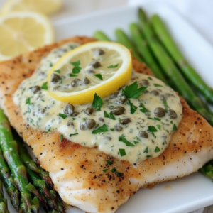 Pan-Seared Swordfish with Lemon Caper Sauce (Easy Recipe)