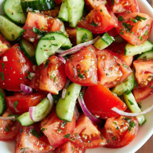 Tomato Cucumber Salad Recipe: Fresh Italian-Style Vinaigrette