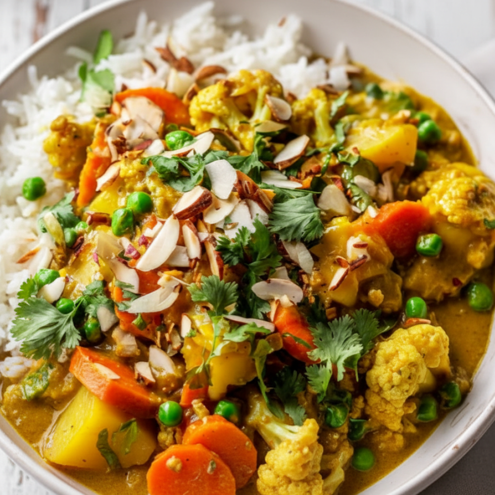 Creamy Vegetable Korma Recipe (Easy Authentic Veg Kurma)