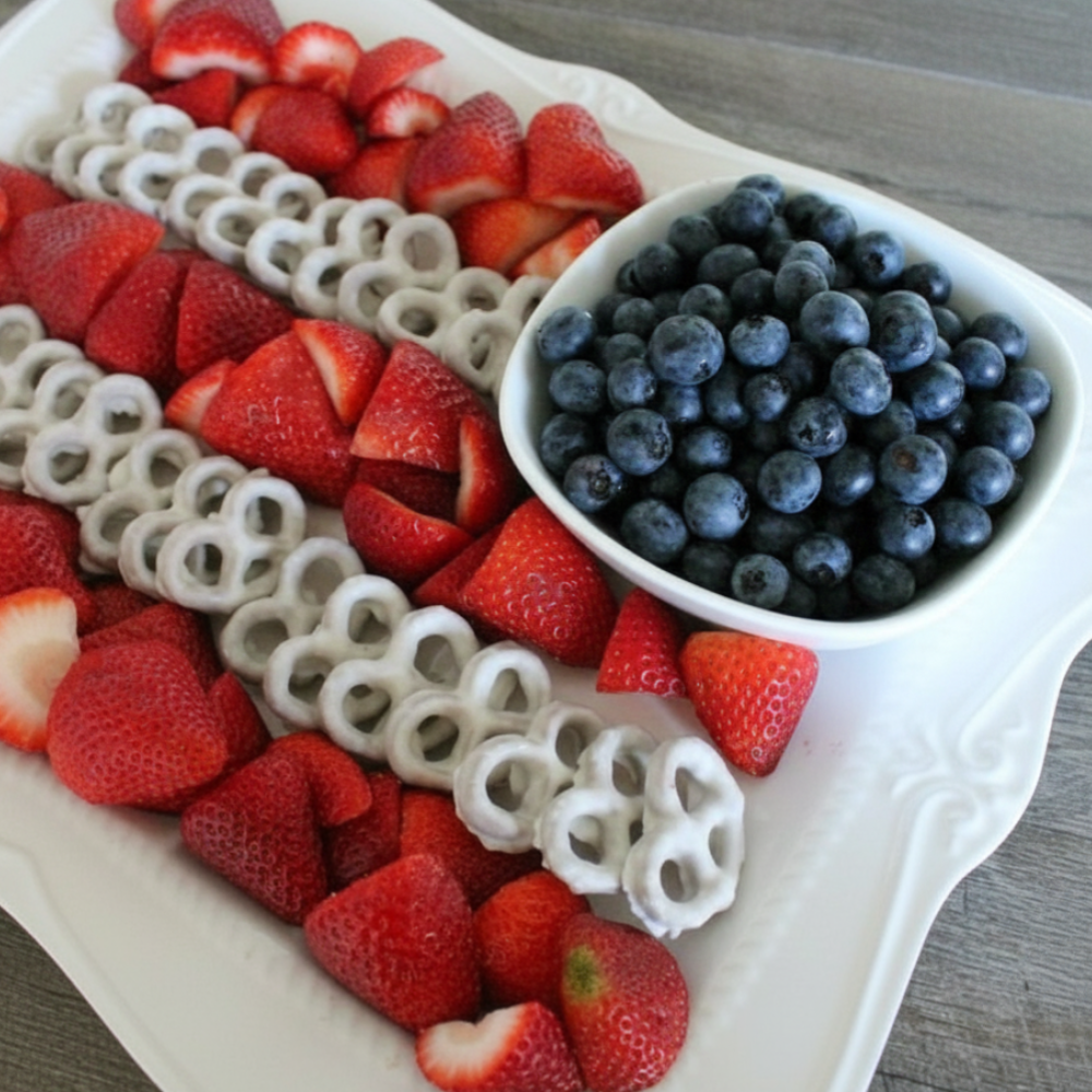 Easy 4th of July Fruit Platter (American Flag Tray)