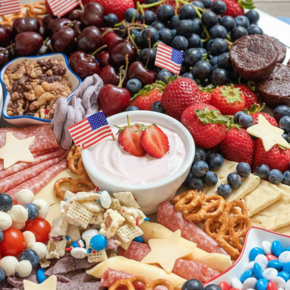 Easy Patriotic Charcuterie Platter for Independence Day