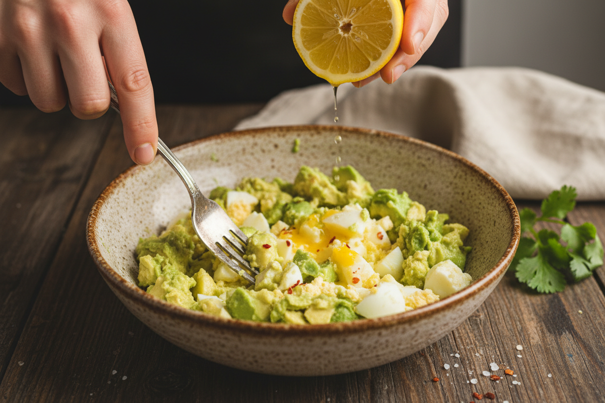 Avocado Egg Salad preparation step 1