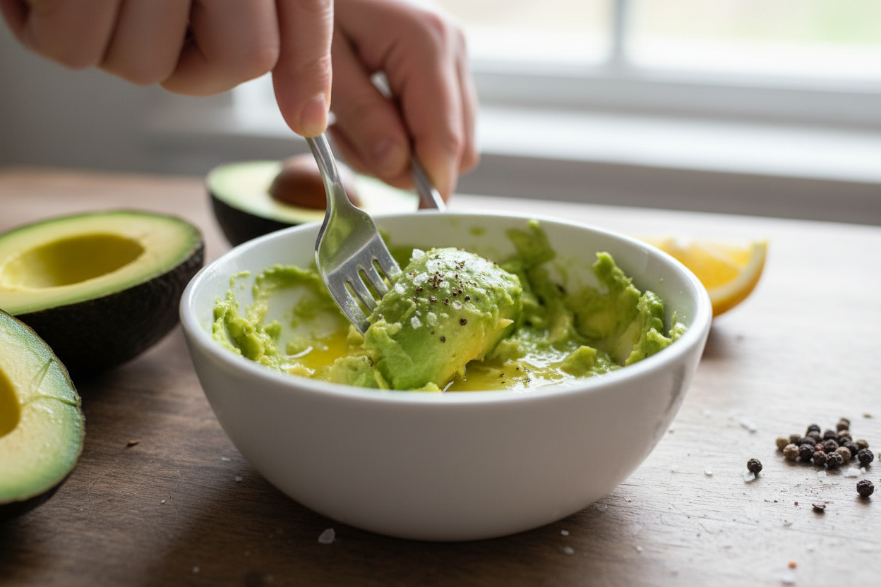 Avocado Toast preparation step 1