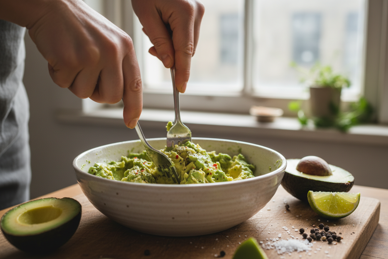 Avocado Toast with Kawaii Bun preparation step 1