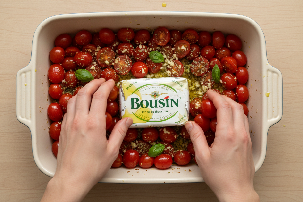 Baked Boursin Cheese Pasta preparation step 1