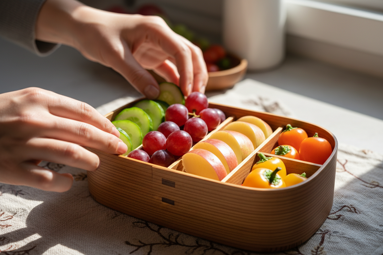Bento Box Snack Prep Ideas preparation step 2