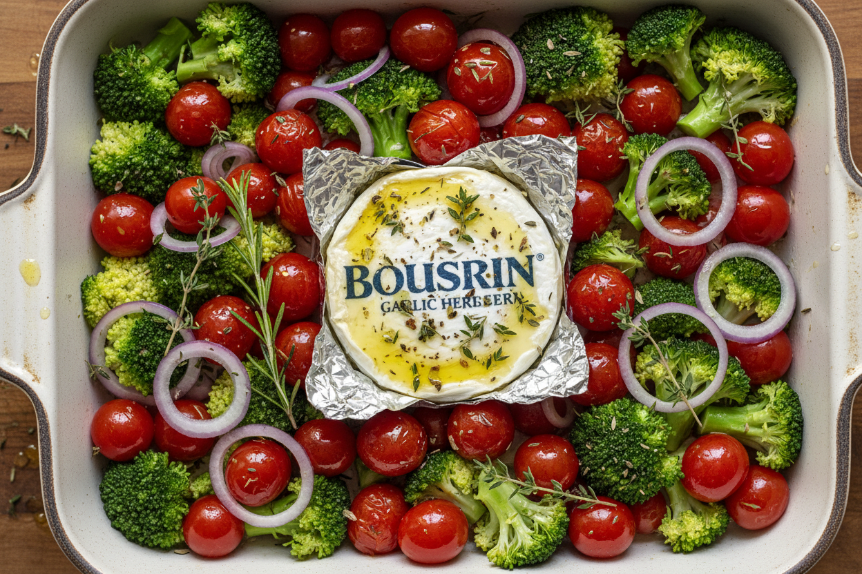 Boursin Cheese Pasta with Veggies preparation step 1