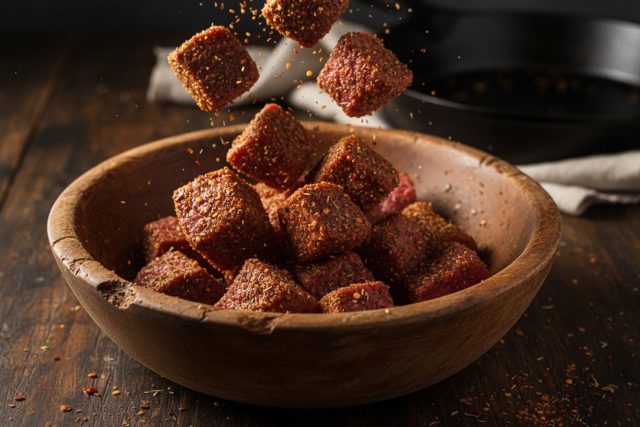 Cajun Garlic Butter Steak Bites preparation step 1