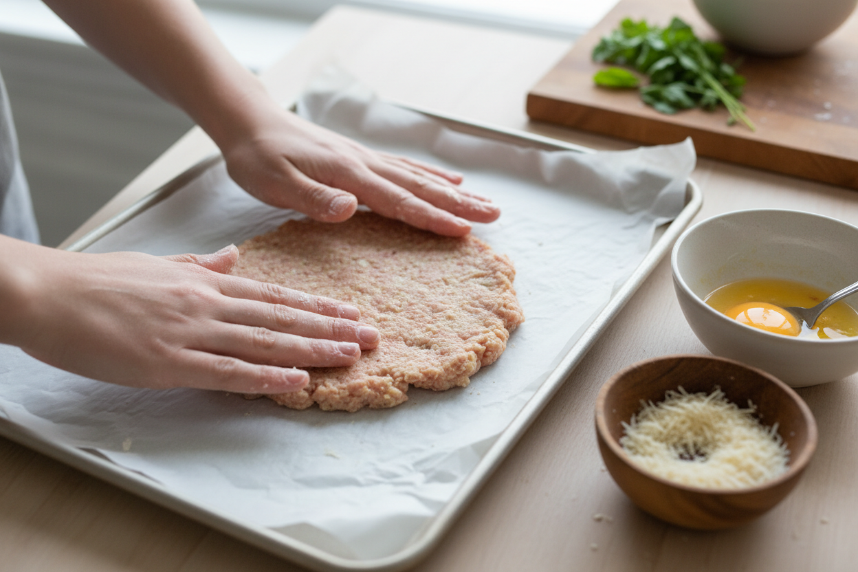 Chicken Caesar Salad Pizza preparation step 1