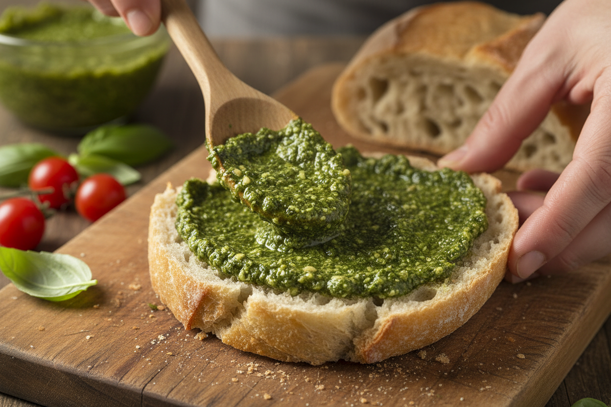 Chicken Pesto Sandwich preparation step 1