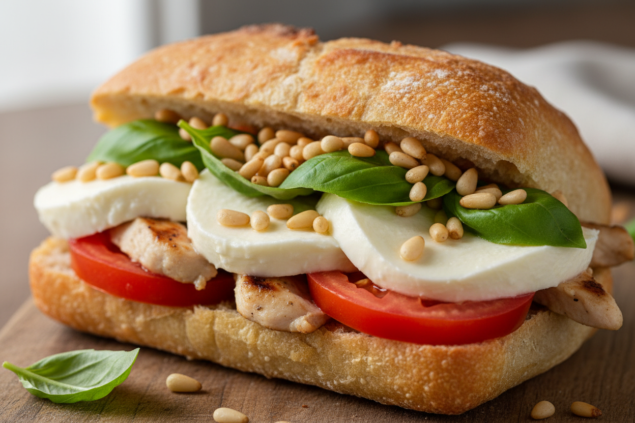 Chicken Pesto Sandwich preparation step 2