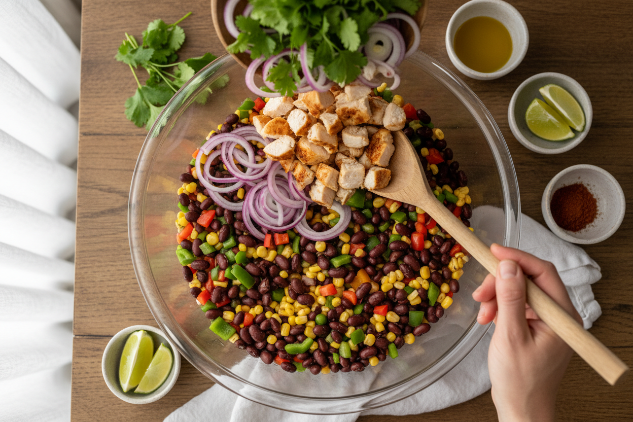 Chili Lime Bean Salad preparation step 2