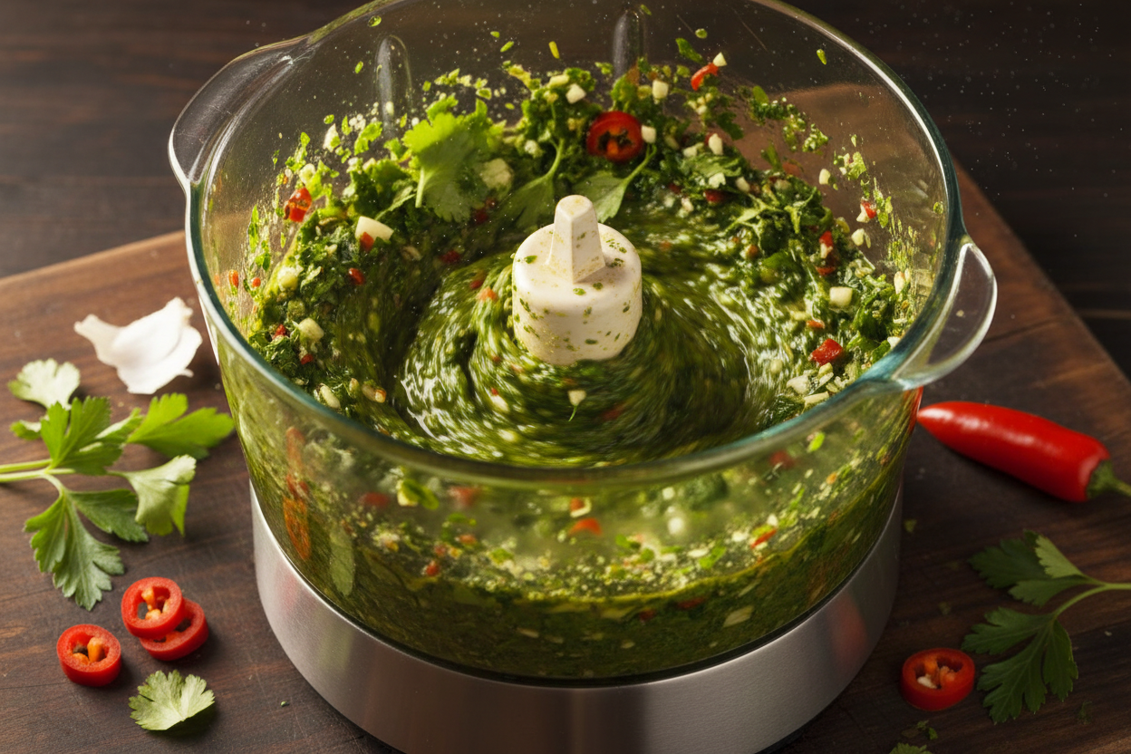 Chimichurri Steak Salad preparation step 1