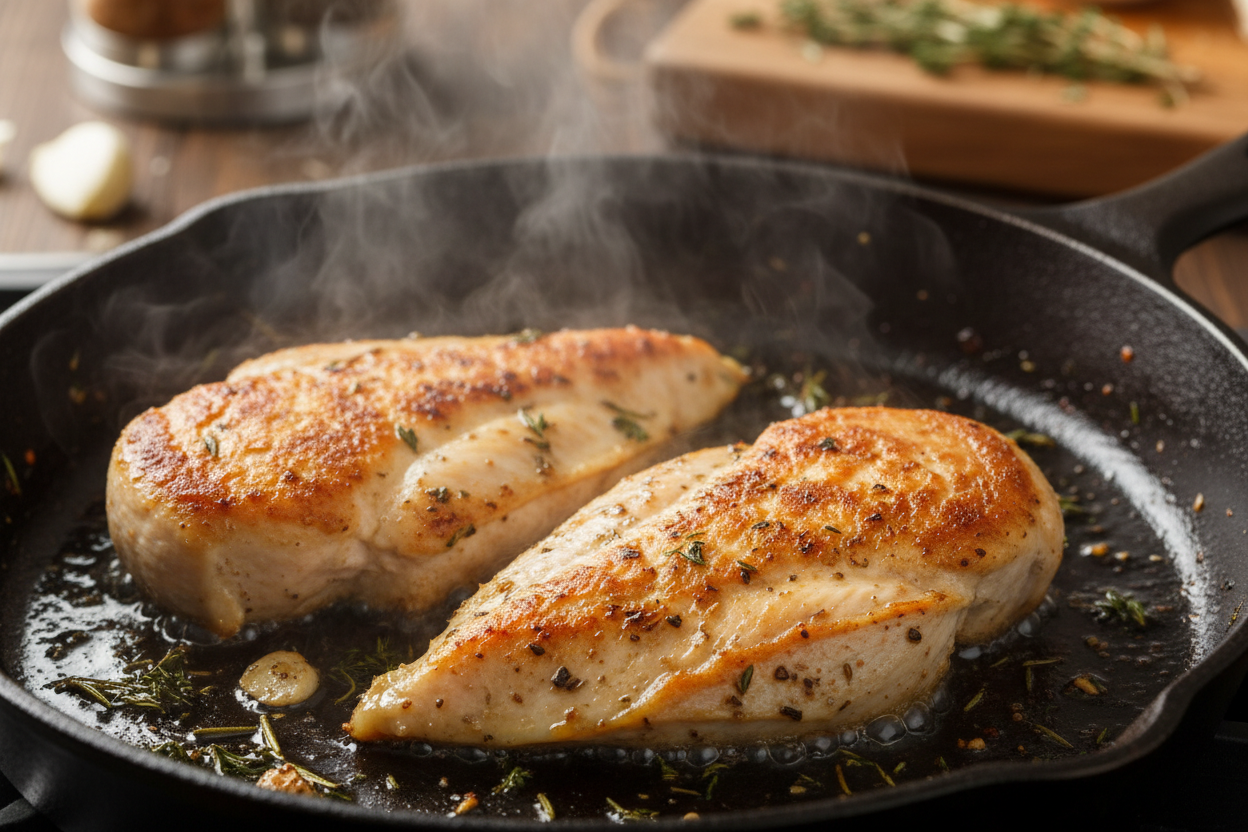 Creamy Tuscan Chicken preparation step 1