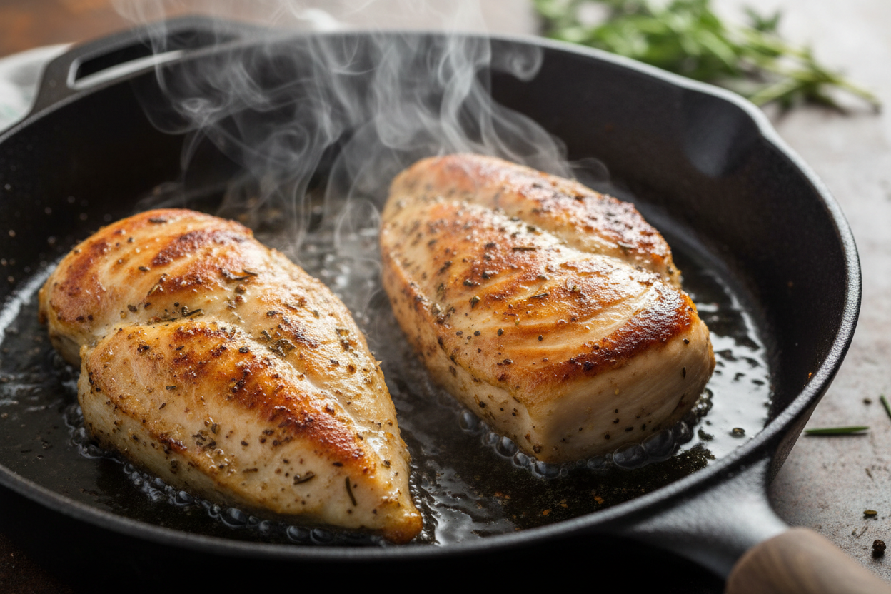Creamy Tuscan Chicken preparation step 1