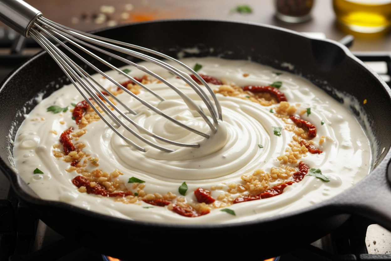 Creamy Tuscan Chicken preparation step 2