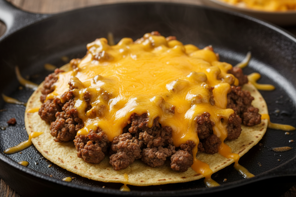 Crispy Big Mac Smash Burger Tacos with Special Sauce preparation step 2