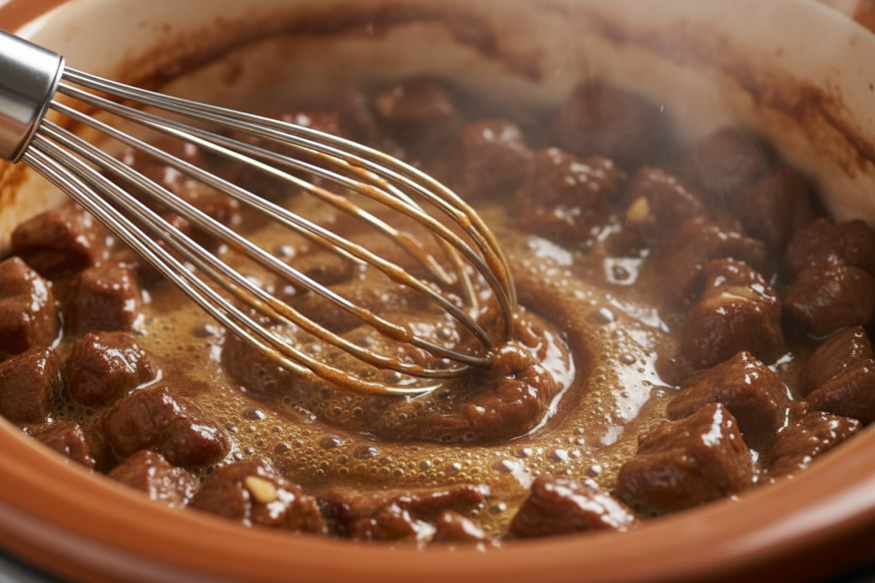 Crock Pot Teriyaki Steak Bites preparation step 2