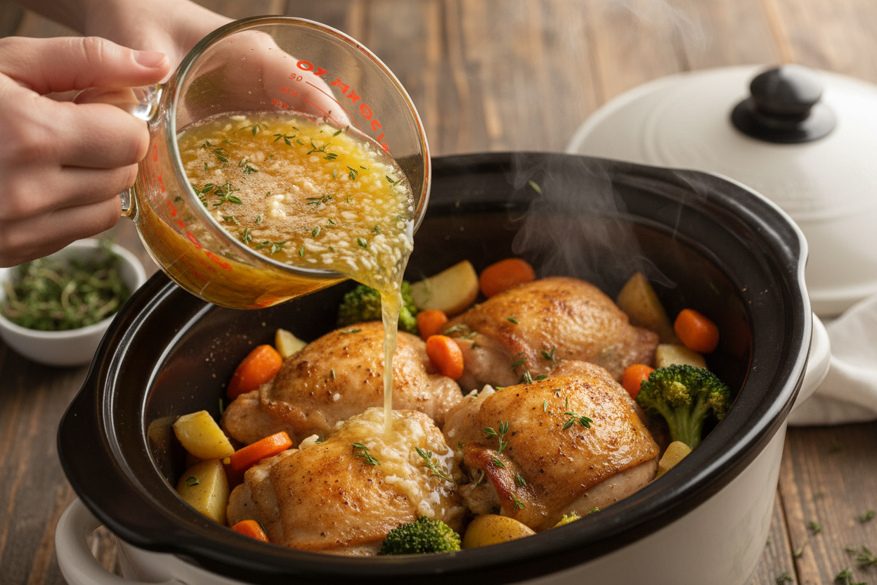 Crockpot Garlic Butter Chicken preparation step 2