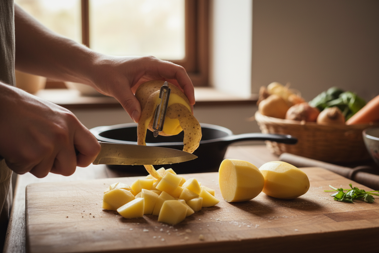 Easy Crockpot Potato Soup preparation step 1