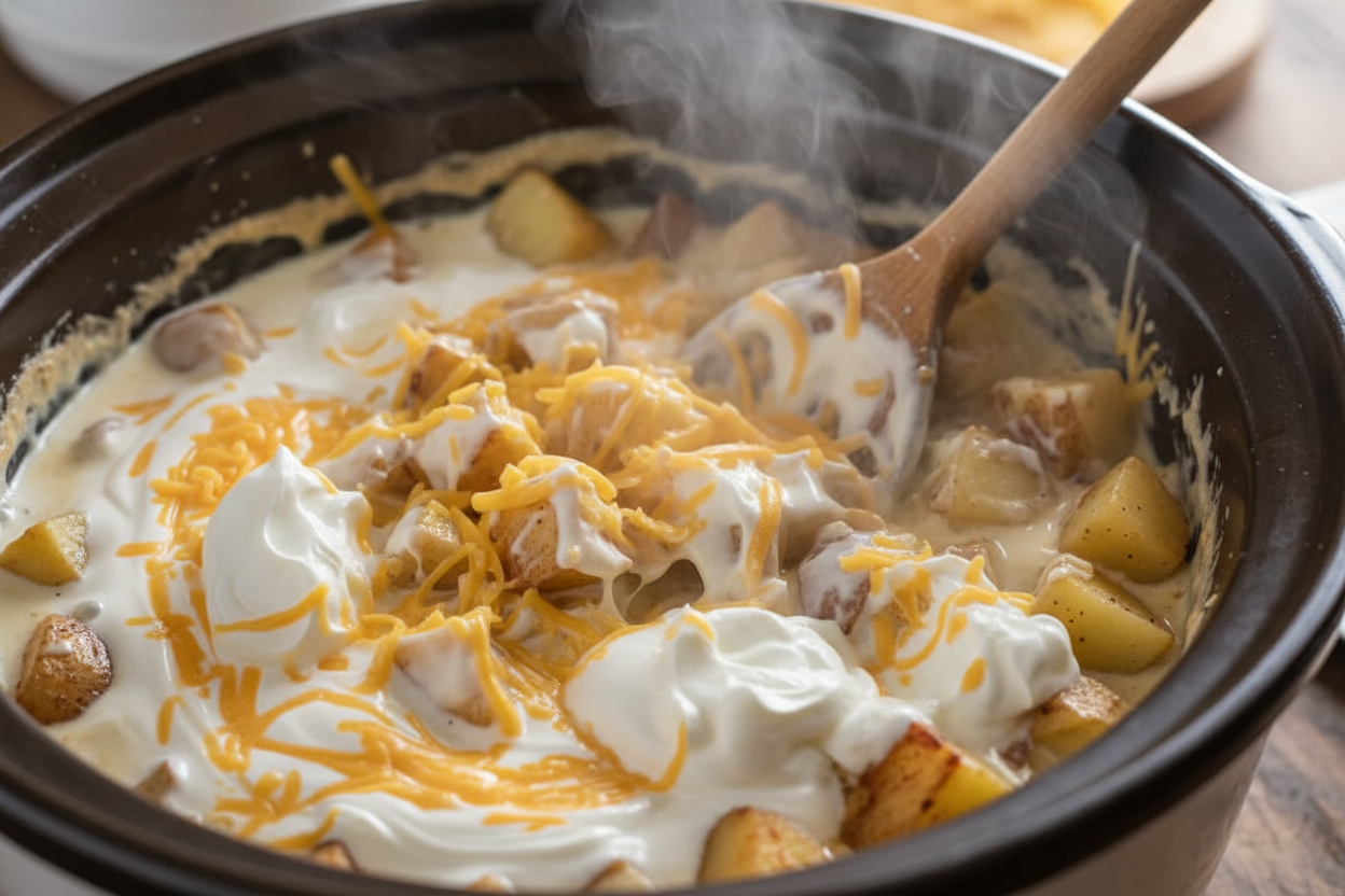 Easy Crockpot Potato Soup preparation step 2