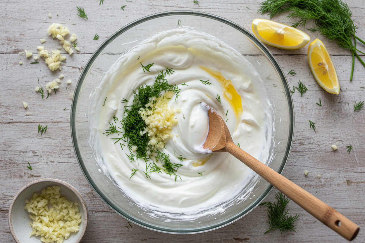 Easy Healthy Tzatziki Sauce in 10 Minutes preparation step 2