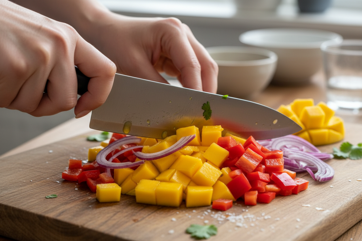 Easy Mango Salsa Recipe preparation step 1