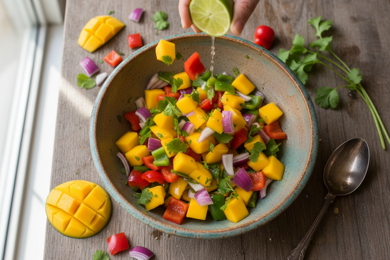Easy Mango Salsa Recipe preparation step 2