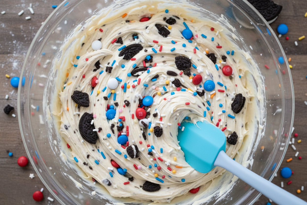 Fireworks Cookies and Cream Cookies preparation step 1