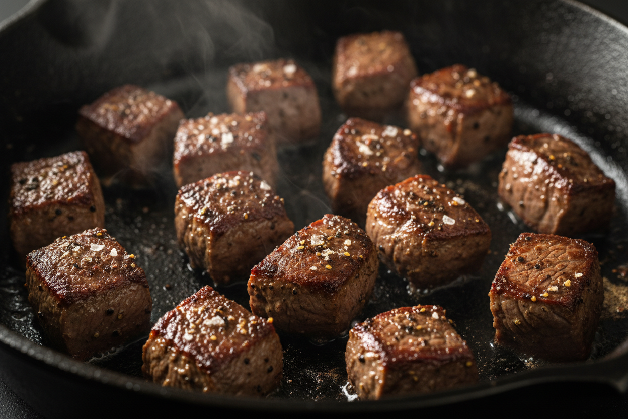 Garlic Butter Steak Bites and Potatoes preparation step 1