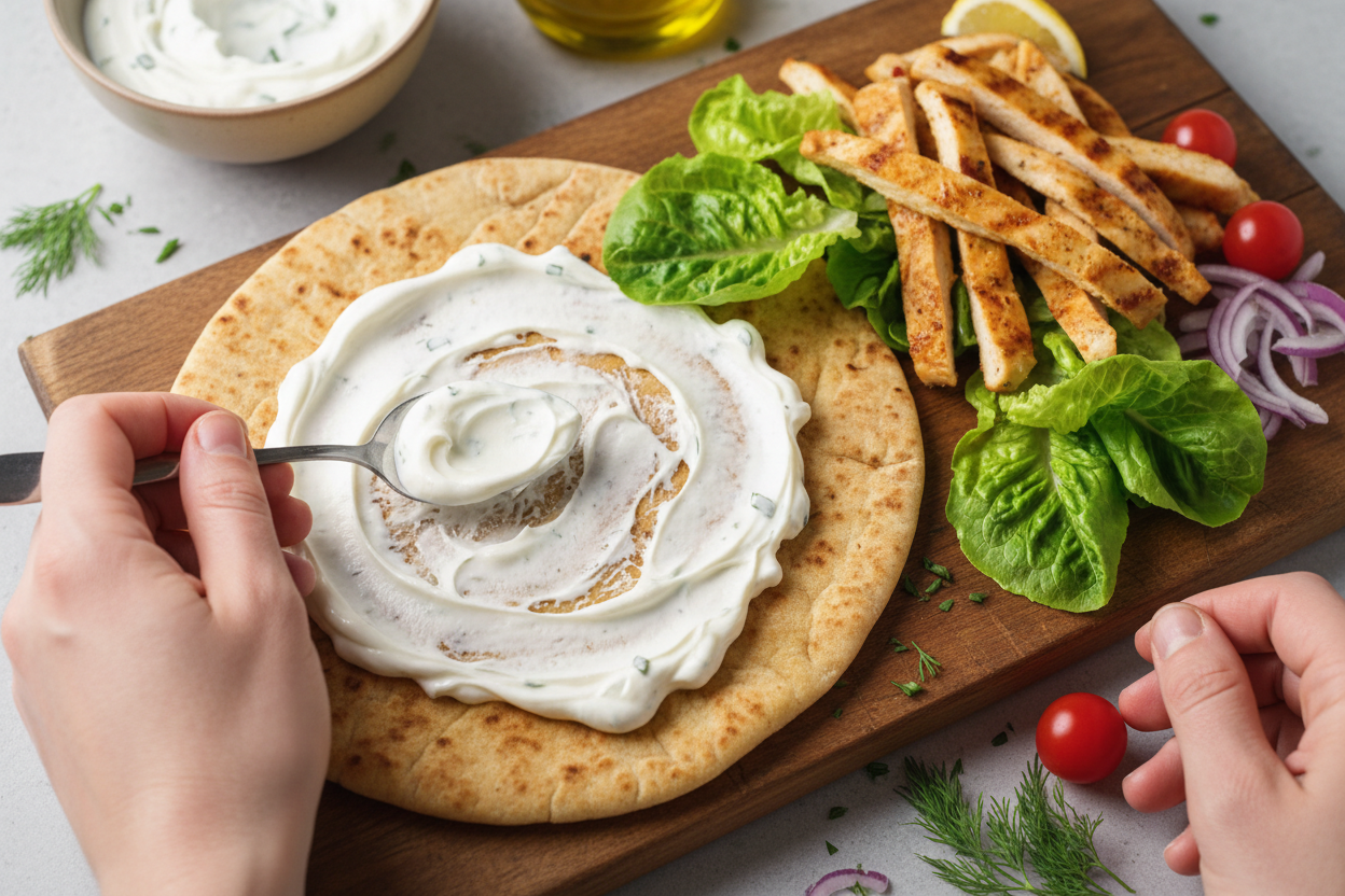 Greek Chicken Gyros preparation step 2