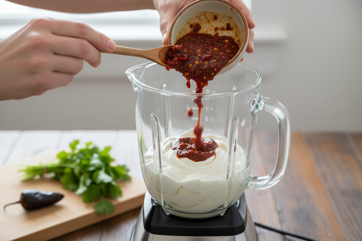 Greek Yogurt Chipotle Sauce preparation step 1